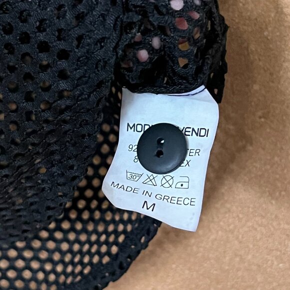 Mens Black Mesh Shirt - Picture 5 of 7